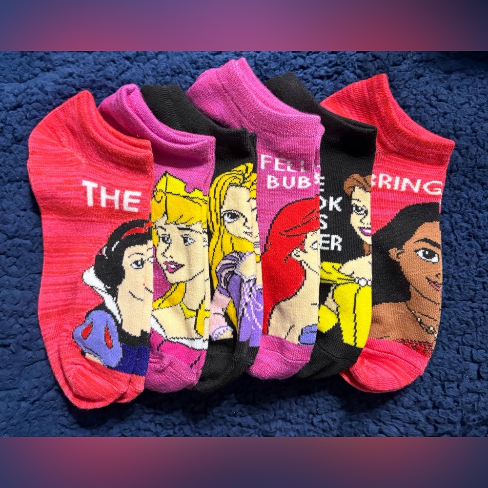 Disney Princess Colorful Ankle Socks